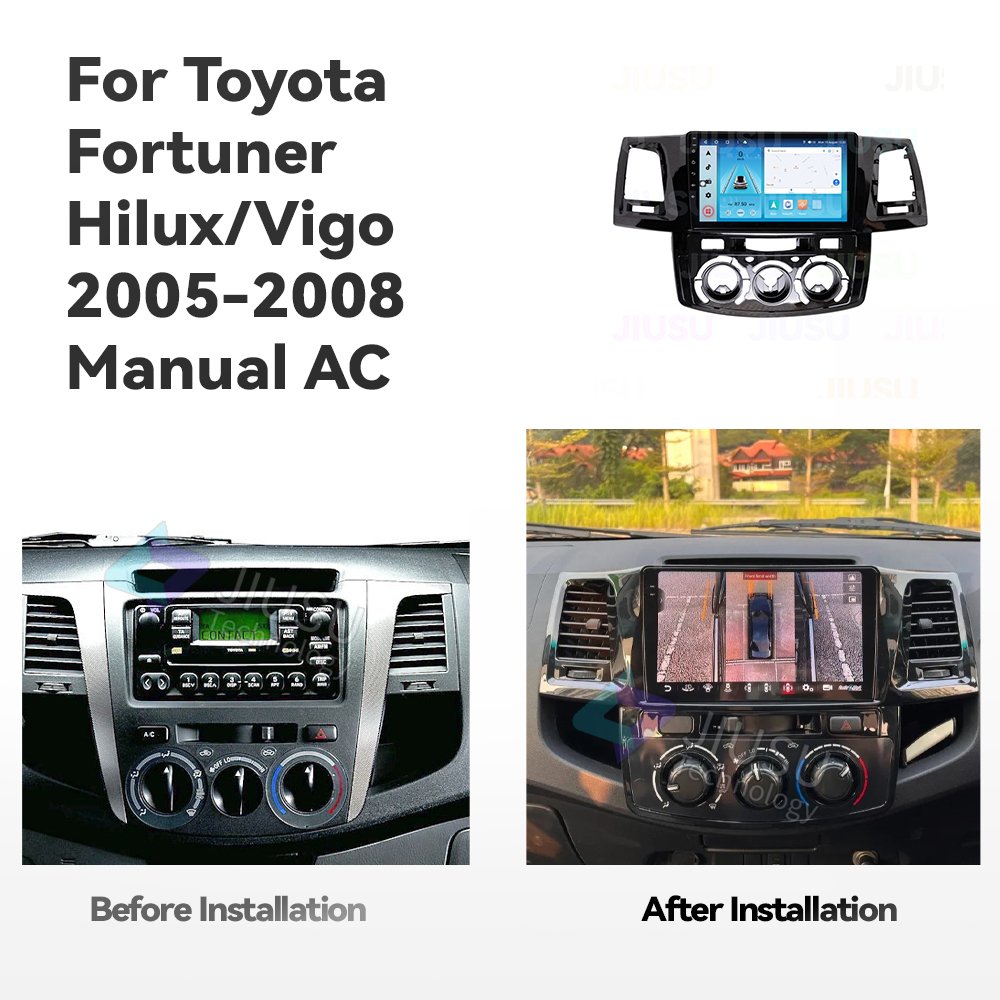Touch Screen Android Car Radio GPS Navigation DVD Player Stereo Multimedia Audio System for Toyota Fortuner Hilux Vigo 2005-2008
