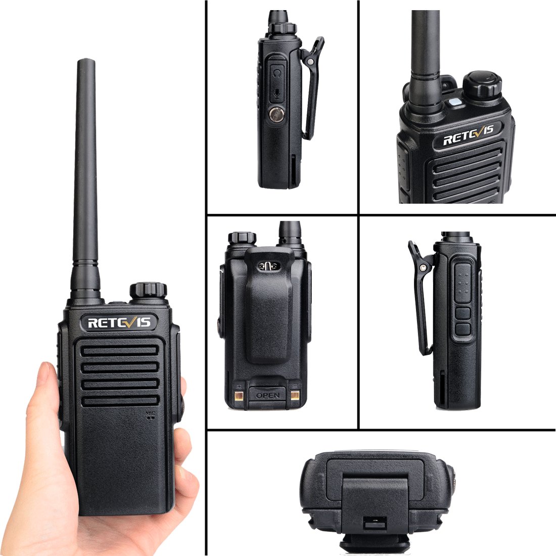 IP67 Waterproof Dustproof Walkie Talkie Retevis RT647 PMR446 License Free Hands Free Two Way Radio For Business Hotel Warehouse