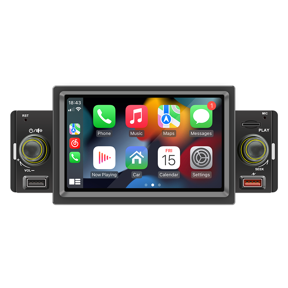 5 Inch 1 Din Car Radio With Carplay & Android Auto Car Stereo Autoradio Car MP5 Player BT FM USB Fast Charge Head Unit