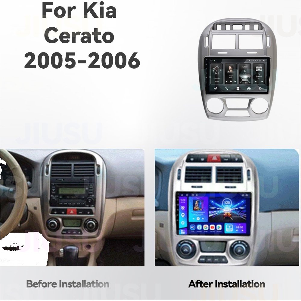 Android 12 Car Radio GPS Navigation DVD Player Stereo Multimedia Audio System for Kia Cerato 2005-2006 AT with Carplay DSP DAB