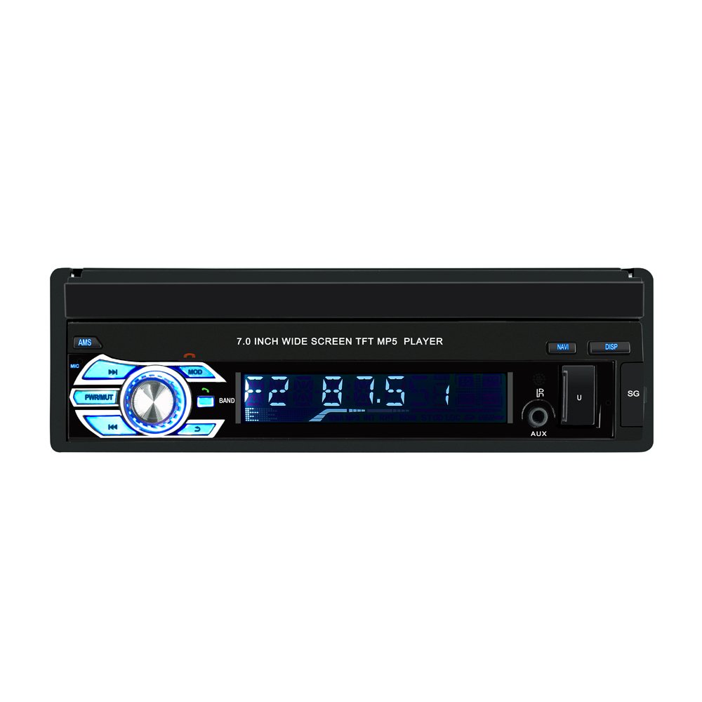 Hot Universal 7 Inch Electric Retractable Screen Car MP5 Player Radio with GPS Navigation 9601