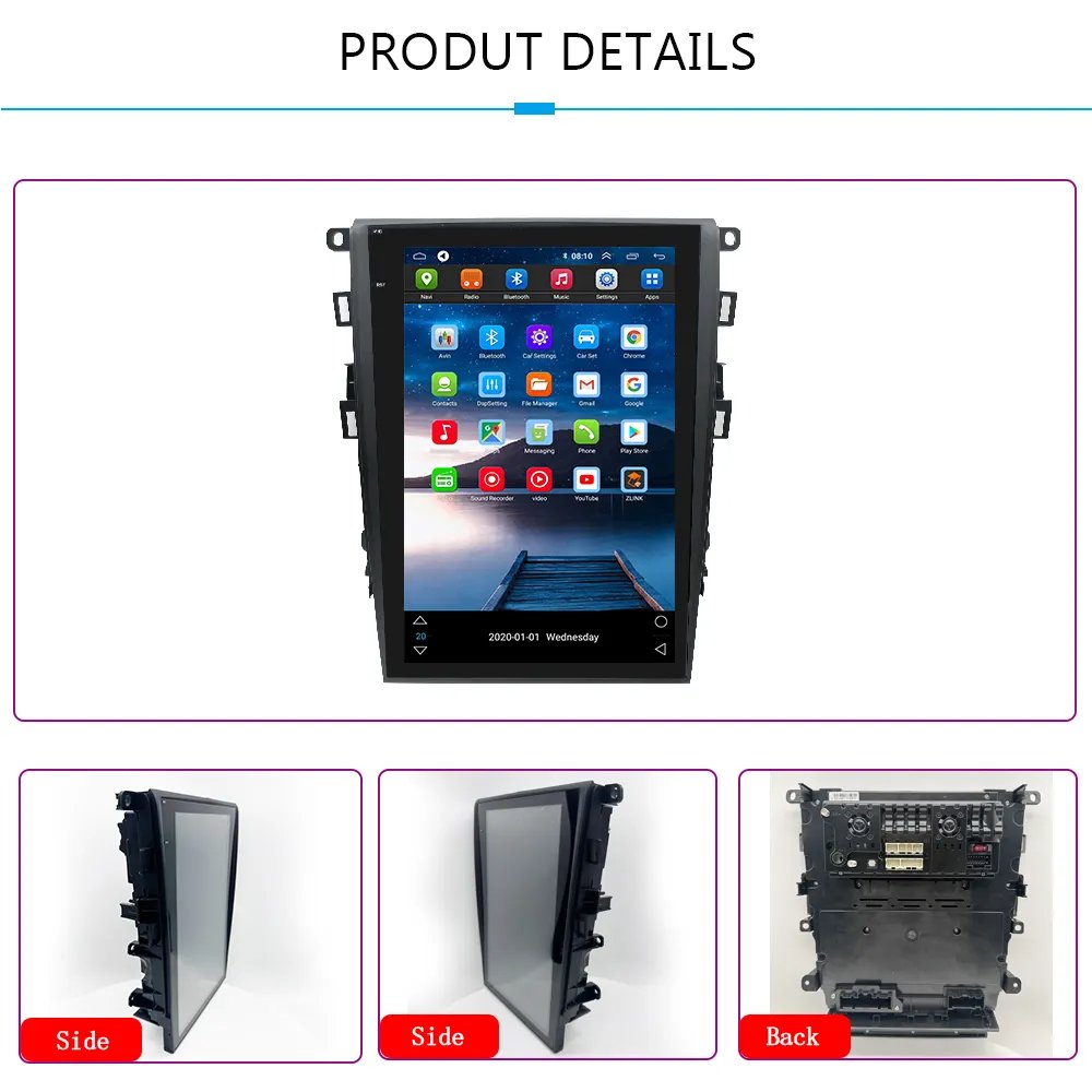 Tesla Style Touch Screen Car Auto Radio Stereo For Ford Mondeo Fusion 5760B 2013-2017 Gps Navigation Car Multimedia Player Unit