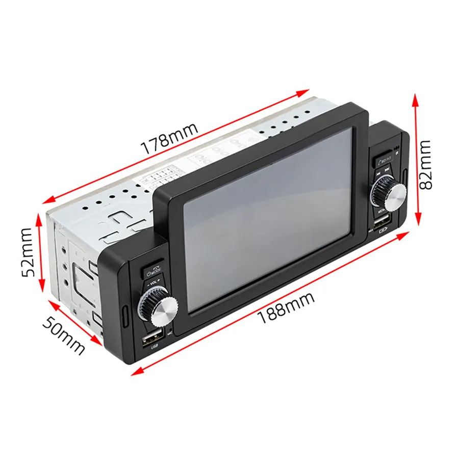 5inch Wince System Car Radio 1din Auto Retractable MP5 Multimedia Player Car Stereo Video DVD Player