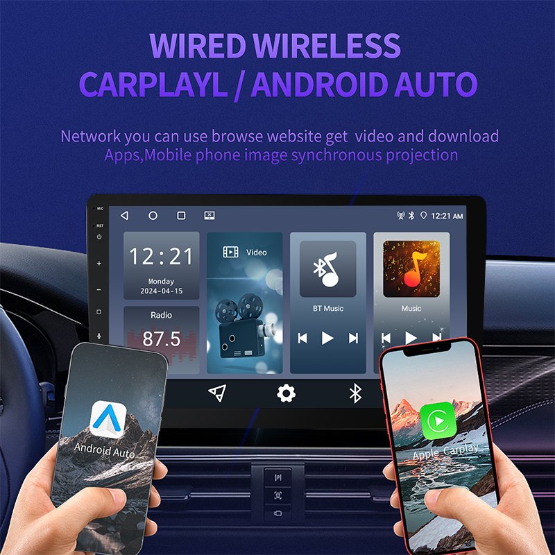 Universal Smart Audio 9 Inch Screen Double Din Touch Multimedia Radio Player Stereo Navigation System Carplay For Car