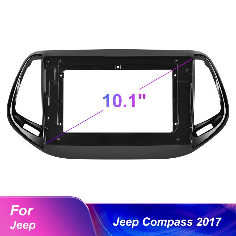 Podofo Car radio Video Panel For Jeep Compass 2017 Stereo radio fascia frame Car Frame Panel