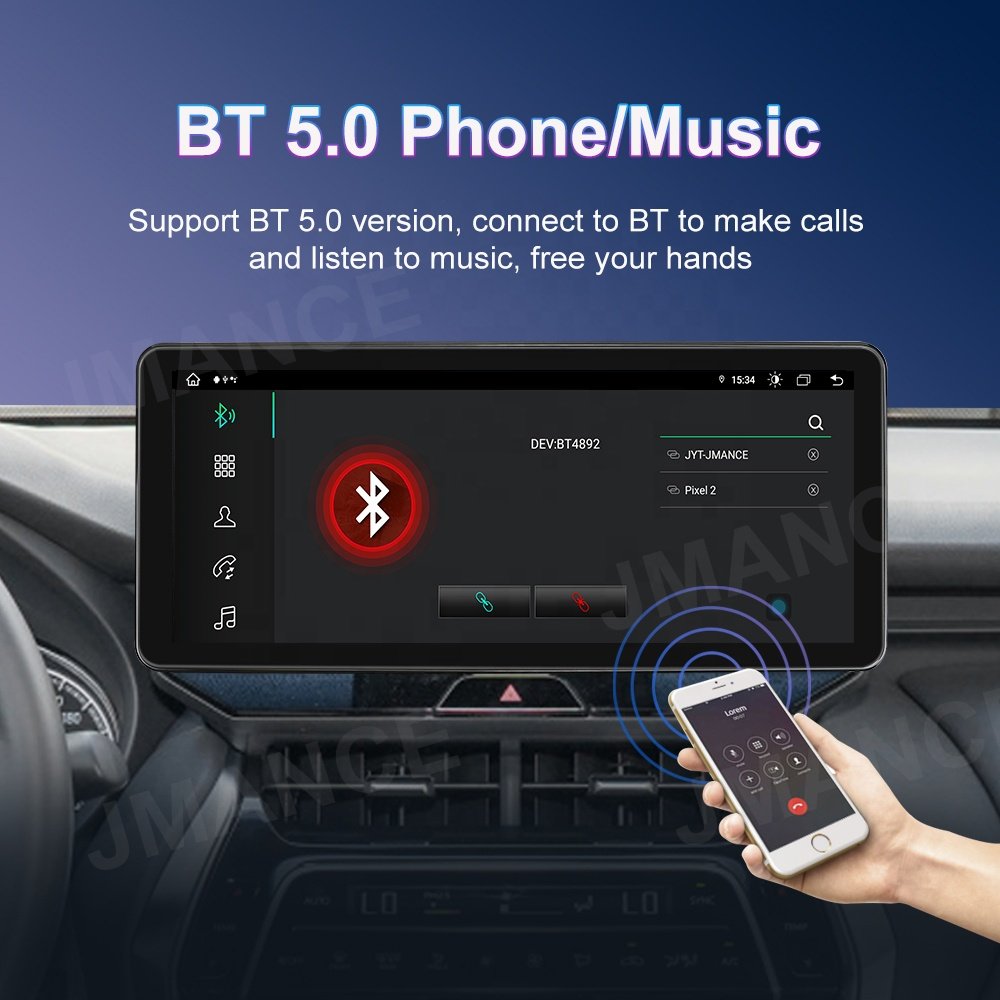 Jmance 12.3Inch Autoradio 2 Din Carplay Head Unit Android Car Stereo And Audio Radio For Honda Envix/Crider 2019-2022