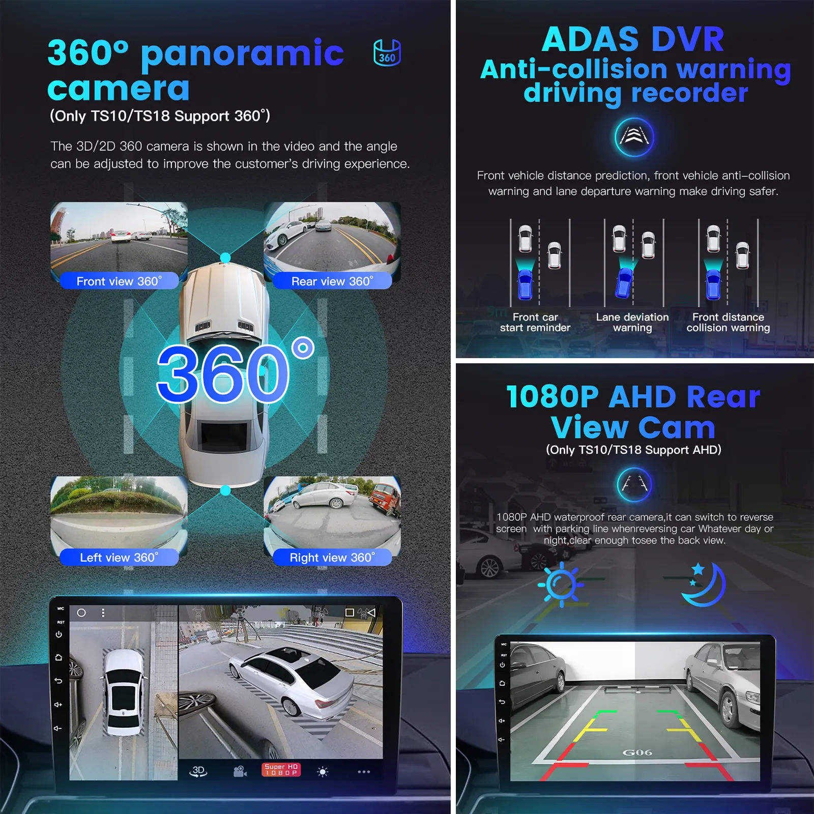 High quality ts18 multimedia 9 inch android radio with 4+64G 8 core carplay navigation system Touch Screen Car Radio