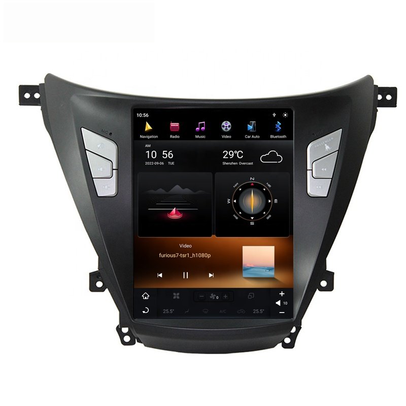 Tesla style Android 11 Car radio for Hyundai Elantra 2012-2016 Car Multimedia Player Wireless Carplay 4G