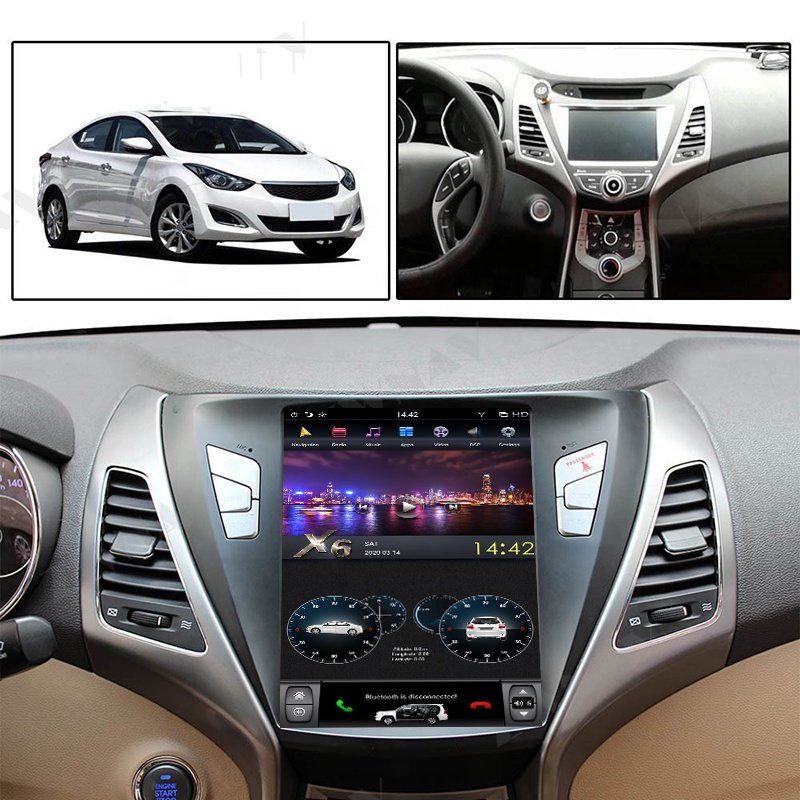 Tesla style Android 11 Car radio for Hyundai Elantra 2012-2016 Car Multimedia Player Wireless Carplay 4G