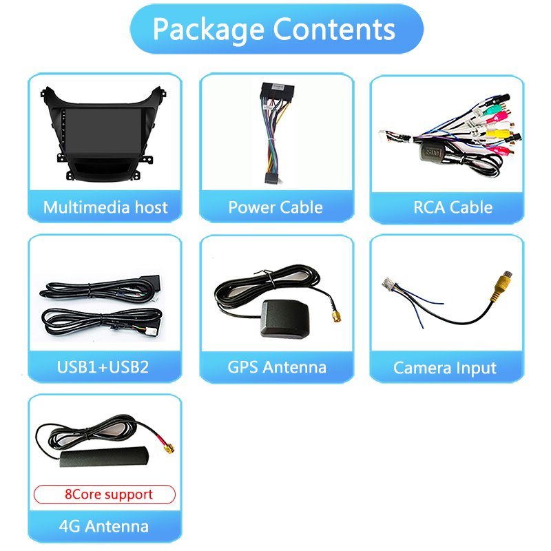 Android 11 for Hyundai Elantra 2014-2016 car multimedia player with gps audio system video stereo