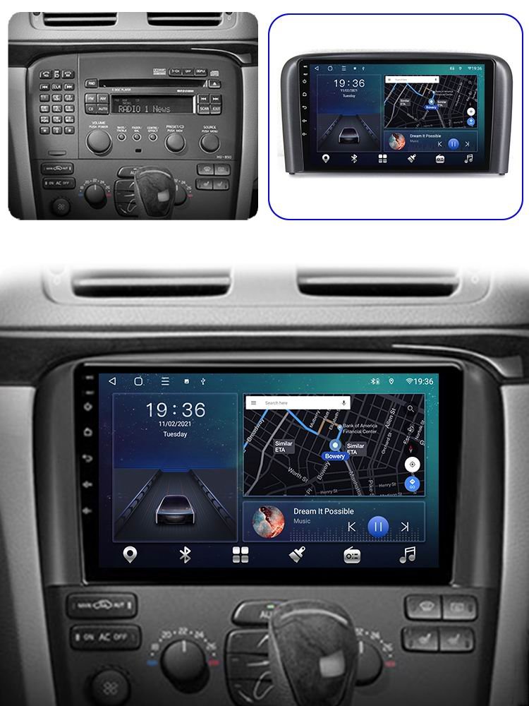 Android 14 Car Auto Radio For Volvo S80 1998 - 2005 2006 Navigation GPS Multimedia Stereo Player carplay