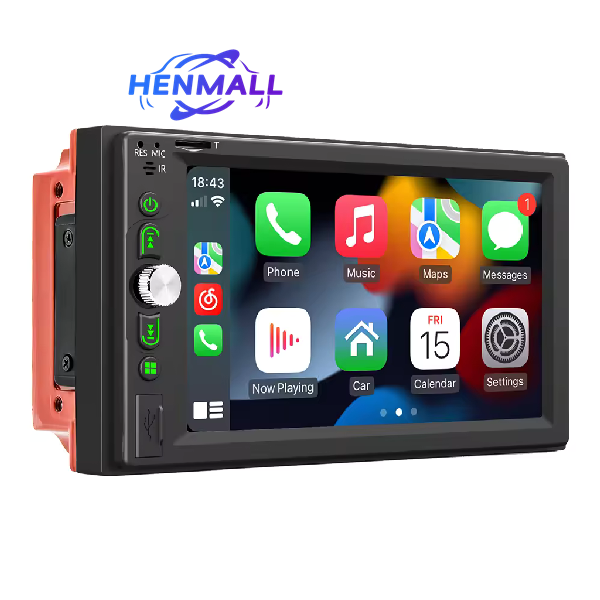 HENMALL Factory Price Car Touch Screen 7inch 2 Din Multimedia Dvd Player Stereo Monitor Universal With Camera Car Radio