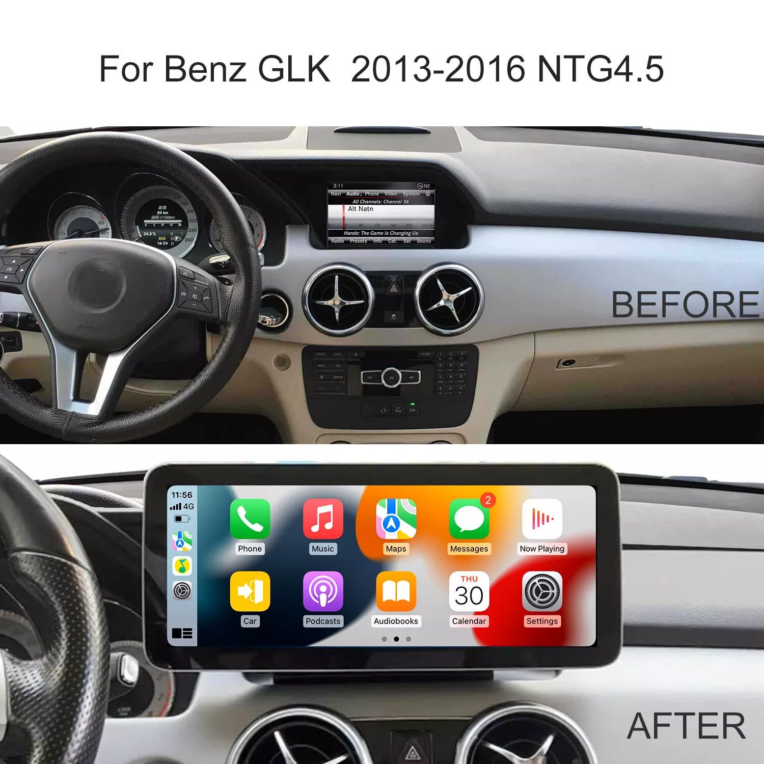 10.25" 4+64g Snapdragon 668s android gps navigation auto radio touch screen for Mercedes Benz GLK X204 2009-2015 NTG4.0/4.5 LHD