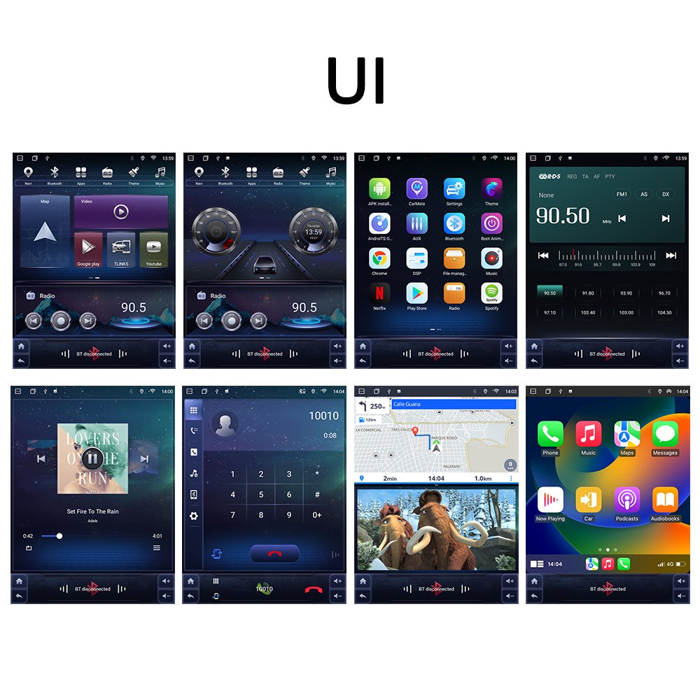 New car radio player ips vertical screen android multimedia navigation Support ADAS/split screen/4G/DSP/BT/GPS