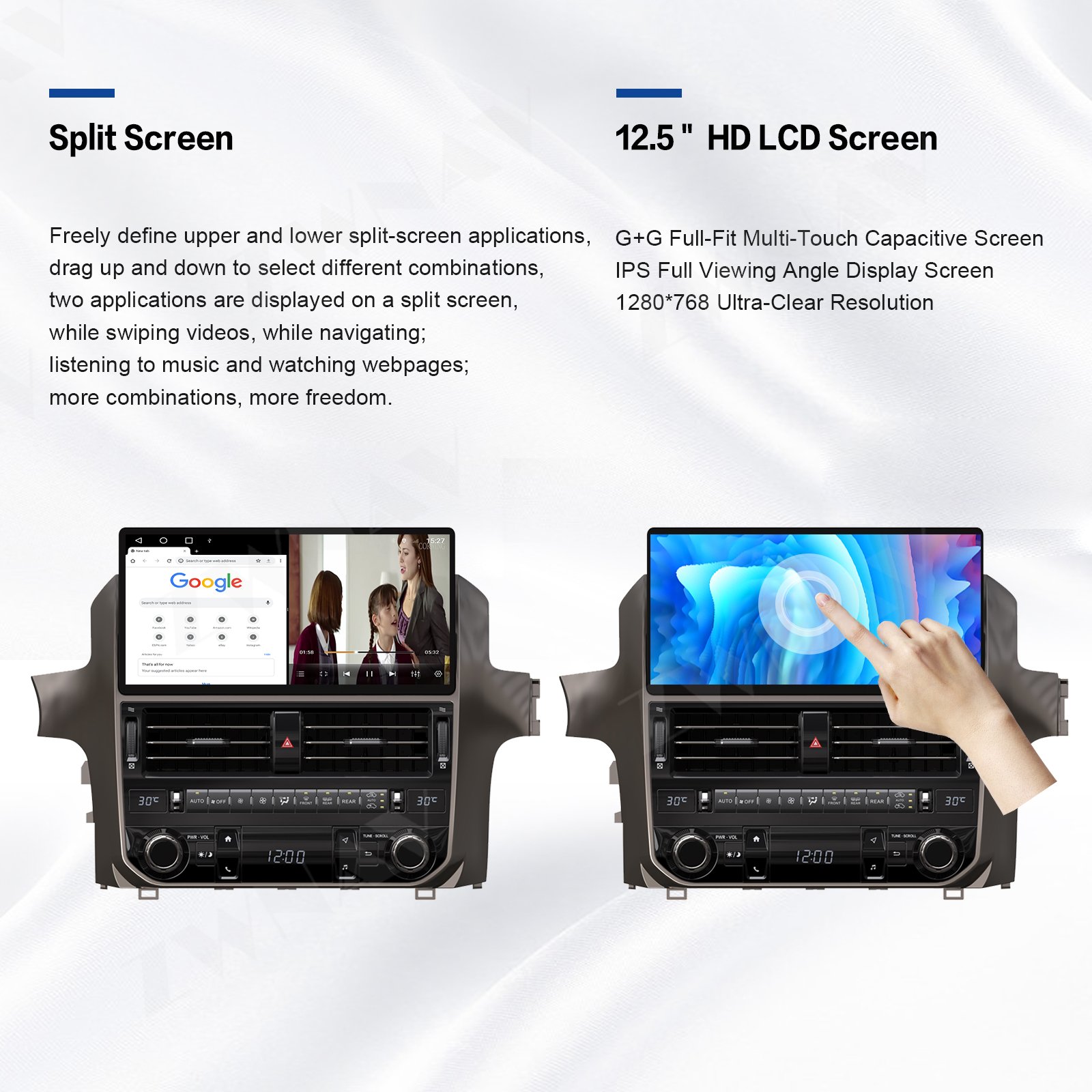 ZWNAV 12.3 inch Car Radio Android 13 For Lexus GX400 GX460 2009 - 2022 CarPlay Multimedia Video Player GPS WIFI Stereo Head Unit
