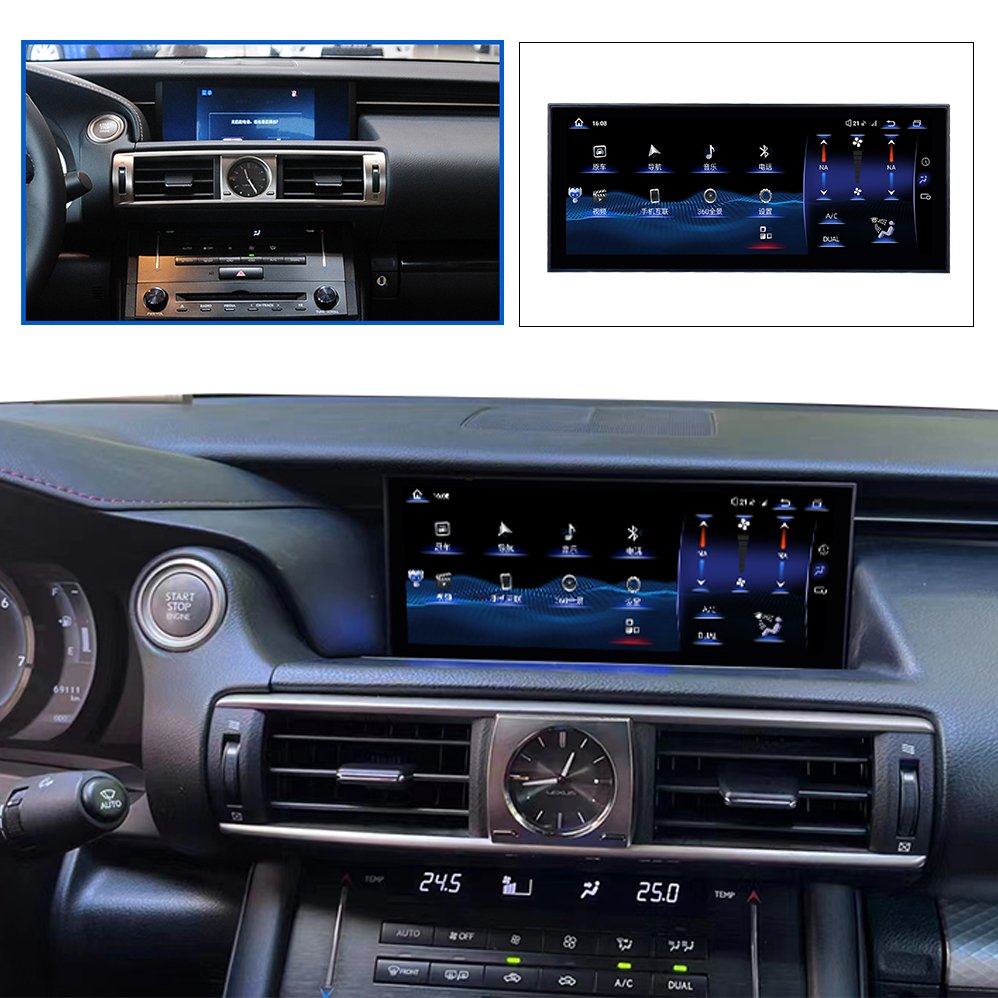 Qualcomm Android 14 Car Radio For Lexus IS RC 250 200 300 350 200t 300h 2013-2019 CarPlay Multimedia Video Player 4G GPS Navi