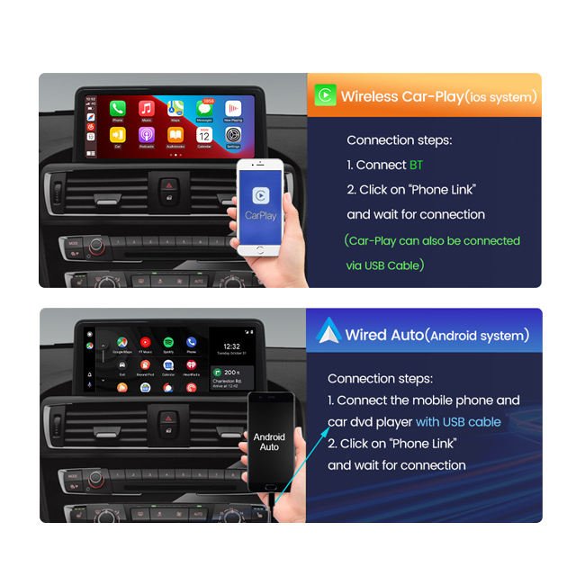 12.3 inch Wireless Carplay Stereo Navigation for BMW 5 Class F10 F11 Upgrade Car Radio Android Auto