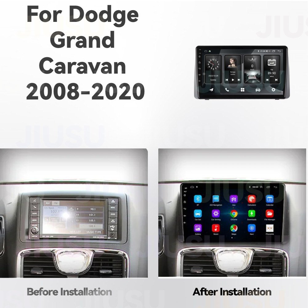 Android 12 Car Radio Multimedia Car DvD Player for Dodge Grand Caravan 2008-2020 Car Stereo Touch Screen Carplay DSP BT GPS