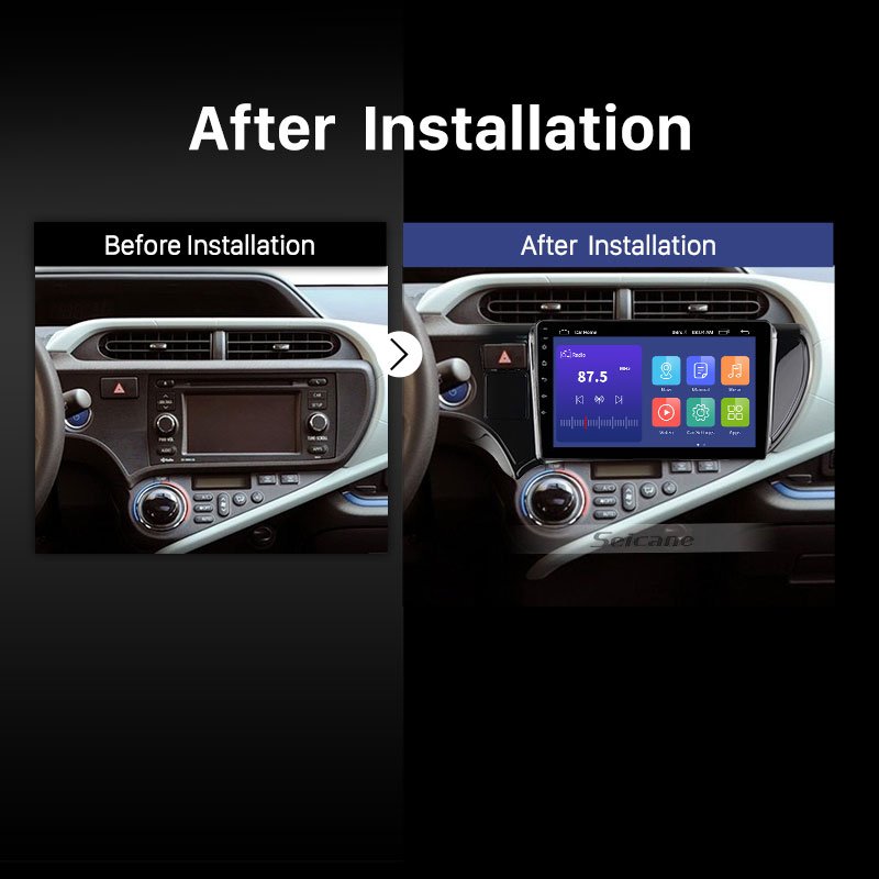 9 inch Android 11.0 Car Stereo Radio GPS Navigation USB Mirror Link WIFI DVR OBD2 Backup Camera for 2012-2014 TOYOTA PRIUS C