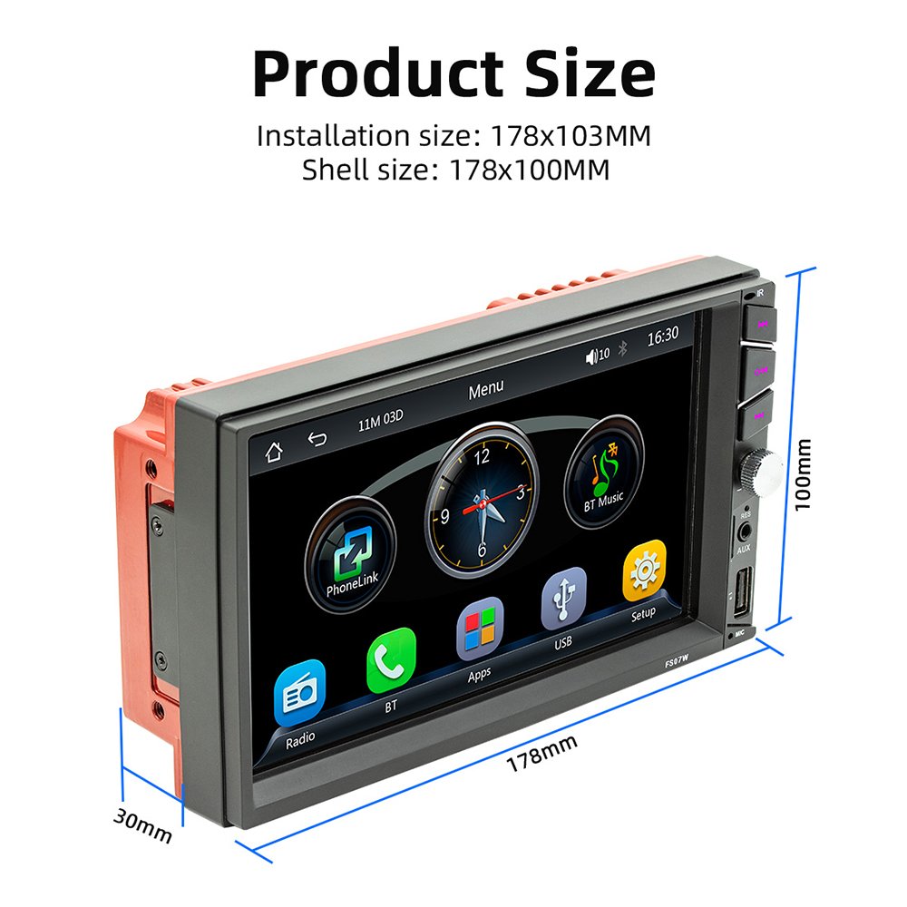 TOPNAVI universal Android gps wireless auto screen radio car stereo 7 inch multimedia carplay