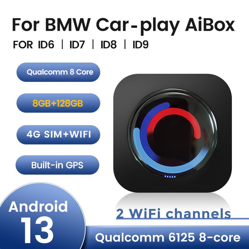 NaviFly Android 13 8+128GB 4G GPS android auto For BMW AI box 2 in 1 Box Support NF YTB wifi