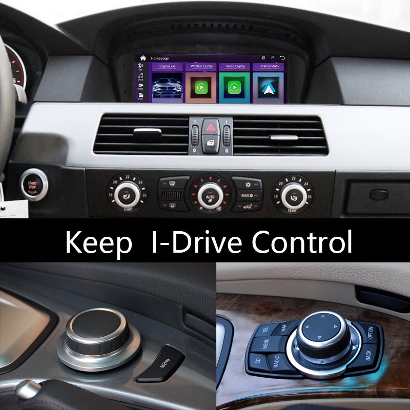 8.8" head unit Support BT Music Map Video For BMW E60 E90 E92 IPhone CarPlay Android Auto Car Multimedia Display HD Screen