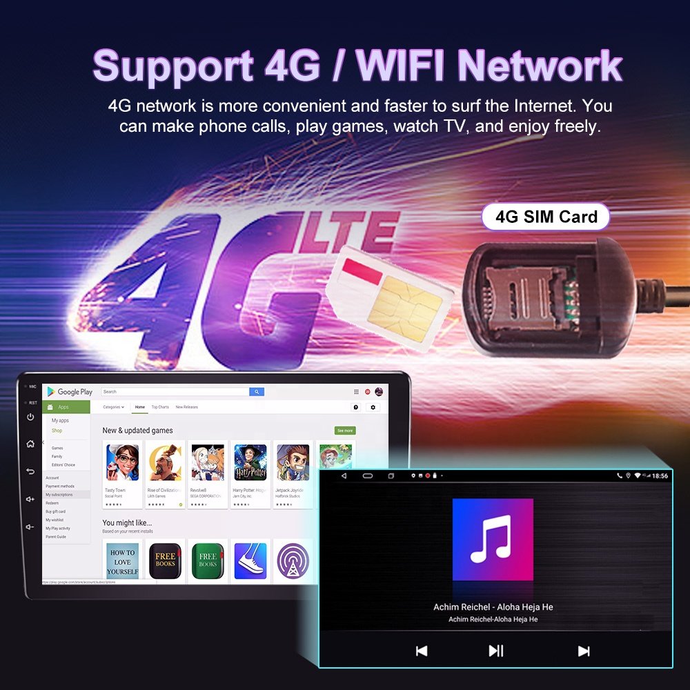 Jmance 9 inch 8 Core Ram 6/8GB Rom 128/256GB 4G Car Android Stereo Radio GPS Navigation Auto Electronics Video Car DVD Player