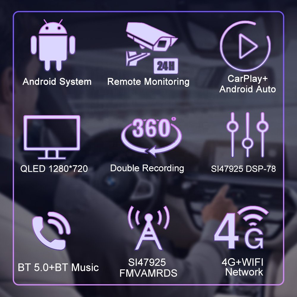 Jmance 9 inch 8 Core Ram 6/8GB Rom 128/256GB 4G Car Android Stereo Radio GPS Navigation Auto Electronics Video Car DVD Player