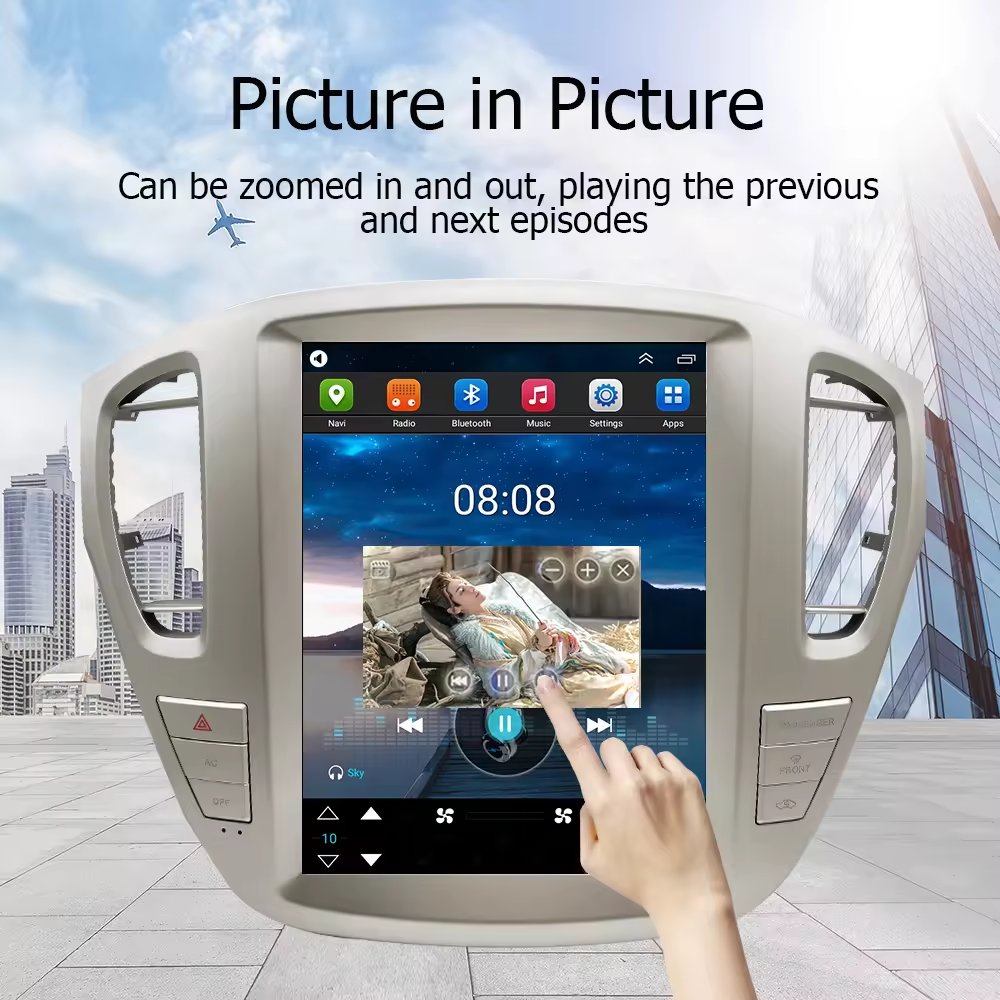 lelv Android 13 Car Multimedia Tesla Screen Car Dvd Radio Player Gps Navigation For Toyota Highlander 2001-2007er Tesla Screen