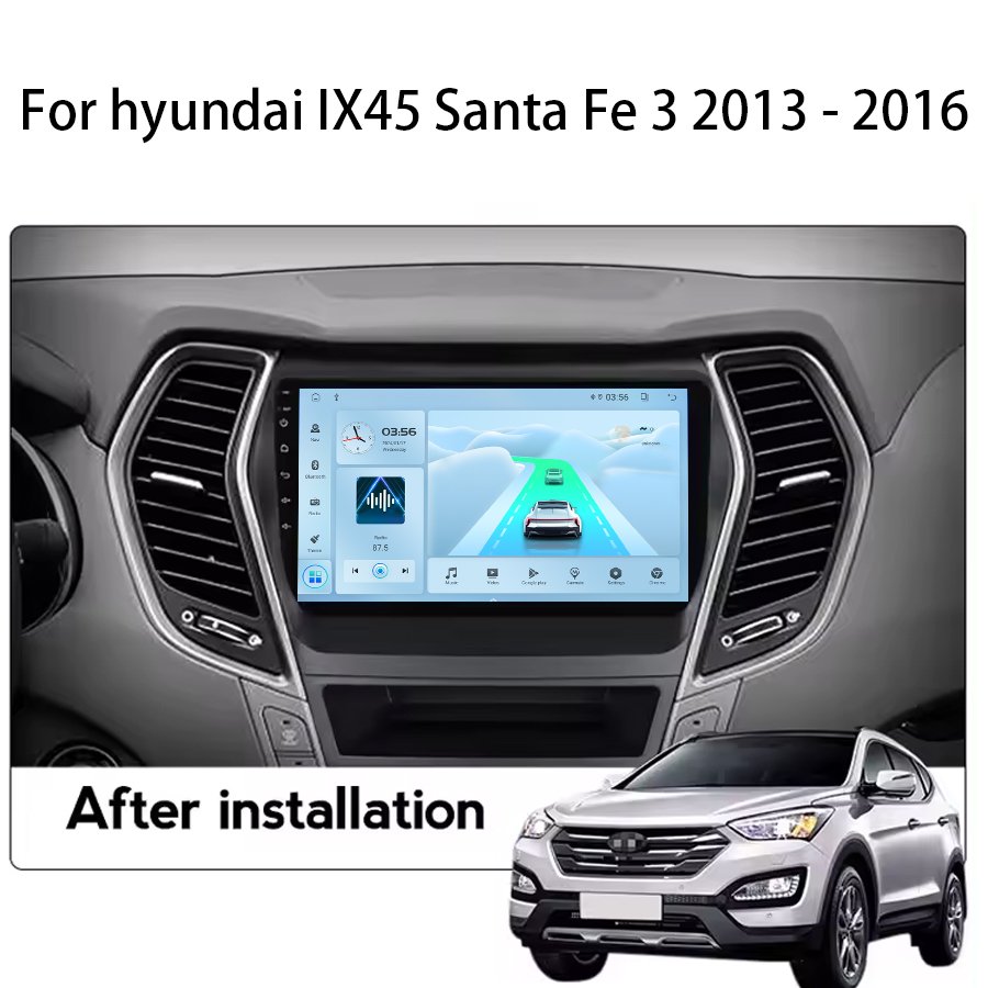 Android 13 2+32GB IPS Screen Car Radio For Hyundai Santa Fe 3 2013 - 2016 Multimedia System GPS Navigation Carplay Stereo