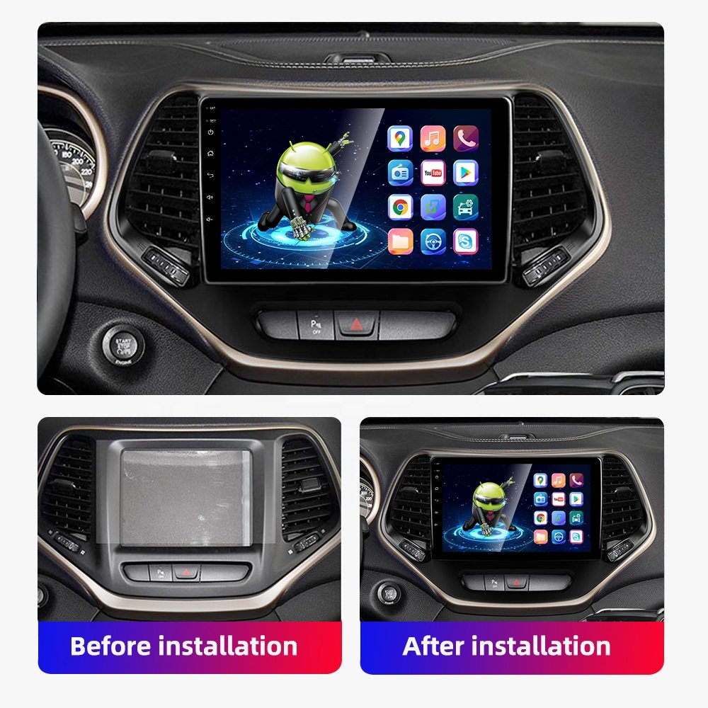 Wireless Carplay 4-64GB Android 13 For Jeep Grand Cherokee 2014-2018 Car Stereo Radio WIFI GPS BT