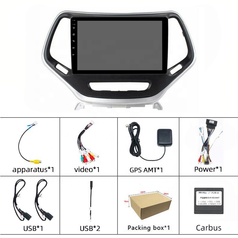 Wireless Carplay 4-64GB Android 13 For Jeep Grand Cherokee 2014-2018 Car Stereo Radio WIFI GPS BT