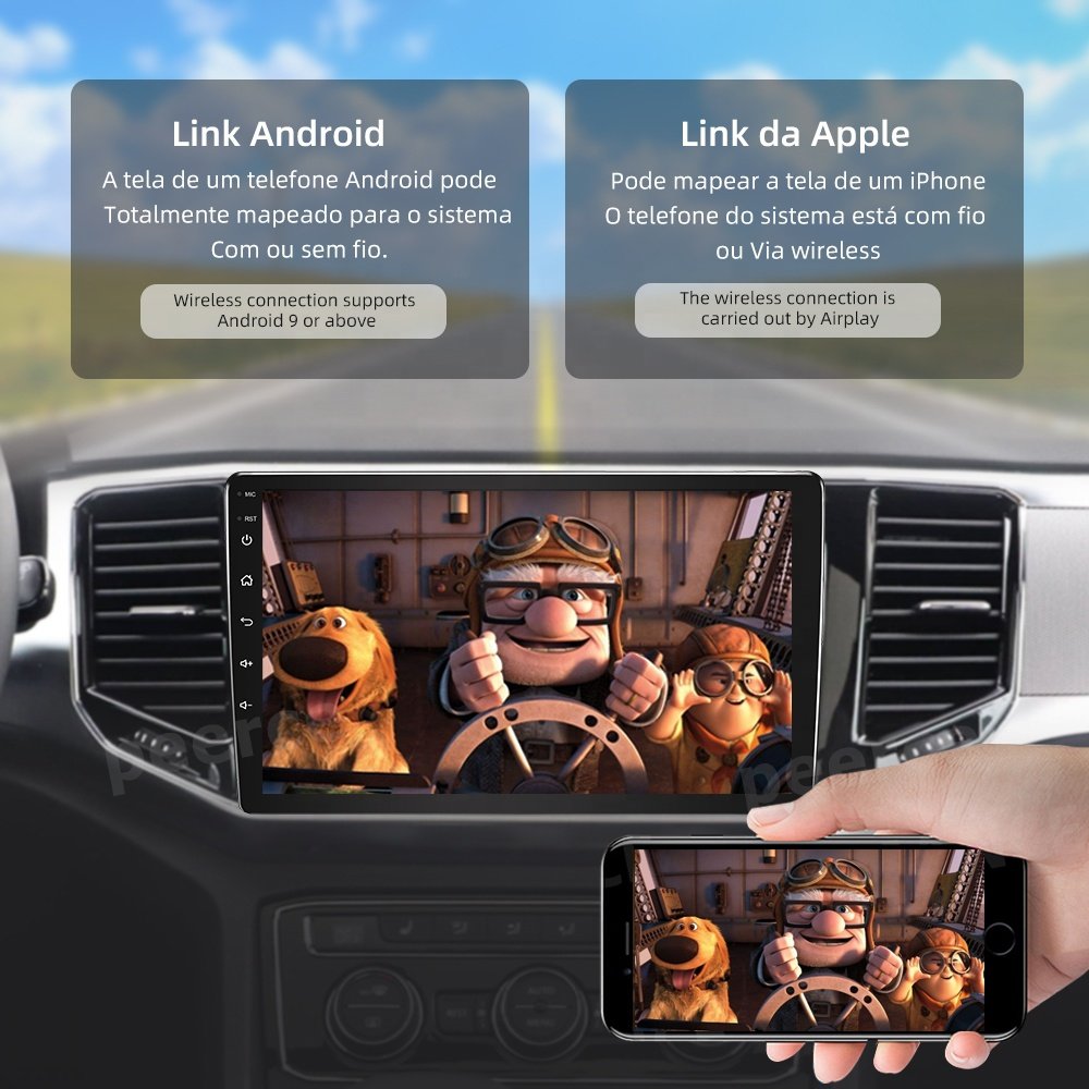 Wireless Carplay 4-64GB Android 13 For Jeep Grand Cherokee 2014-2018 Car Stereo Radio WIFI GPS BT