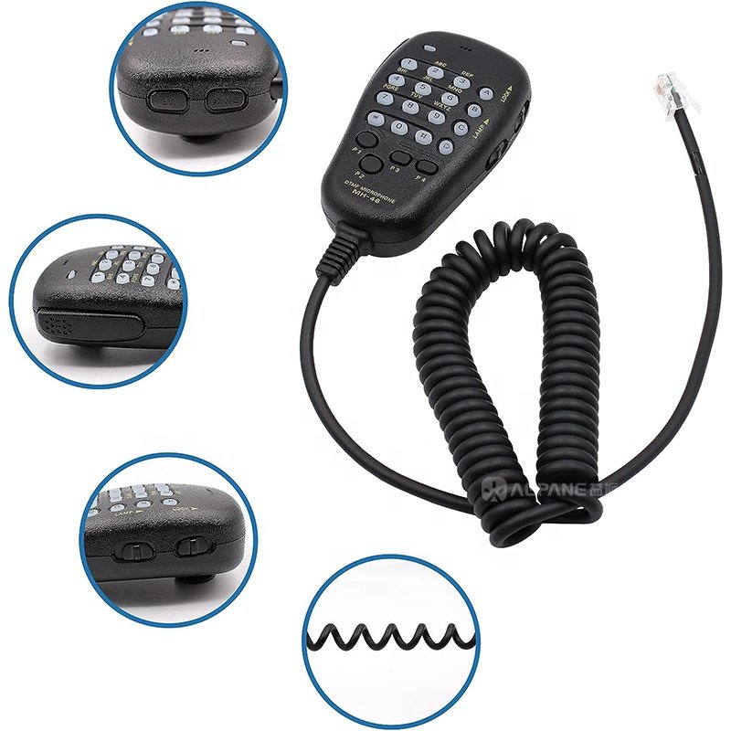MH-48A6J 6 Pin Coil Cord DTMF Speaker Hand Microphone for Yaesu Mobile Radio FT-7900R FT-7100M1 FT-1900R FT-2600 FT-2800 FT1807