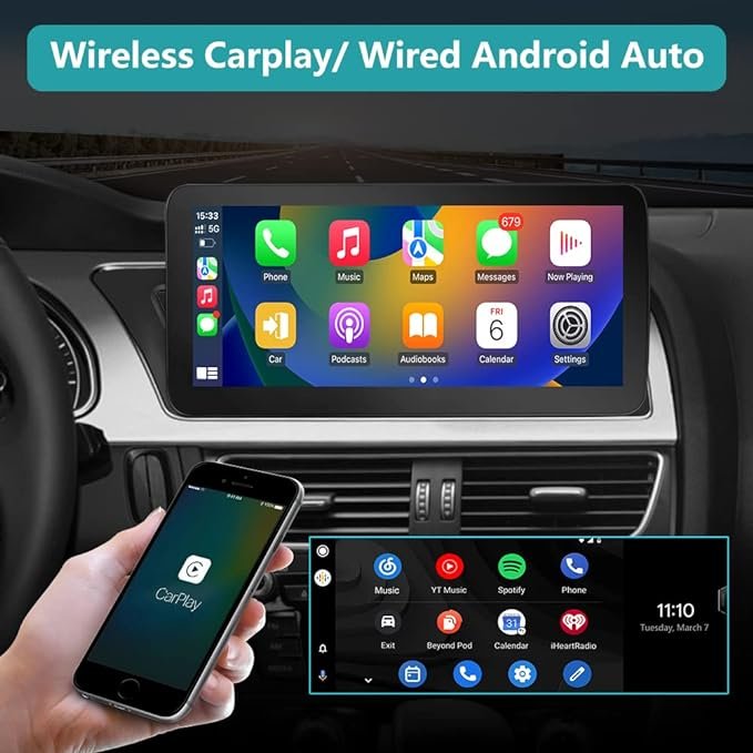 Factory 10.25 Inch Android13 Car Radio Multimedia Carplay Display System Screen Player For Audi A4 A5 B8 B7 B6 Android 2009-2016