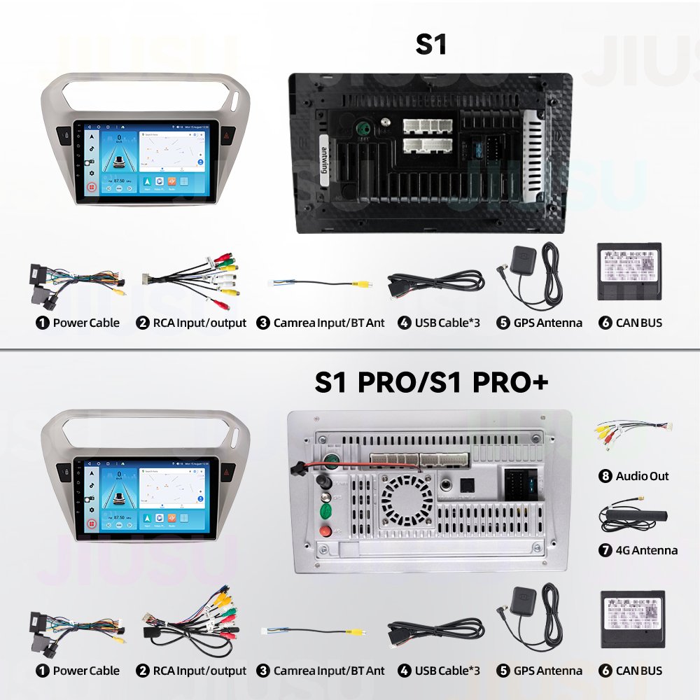 Android 12 Car Radio DVD Player Stereo Multimedia Audio System for Citroen C-Elysee Peugeot 301 PG 301 Silver 2014-2018