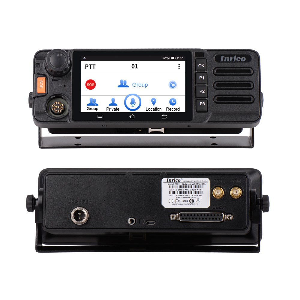 Inrico TM-9 4G POC Vehicle Mouted radio global server mobile radio With Touch Screen support GPS
