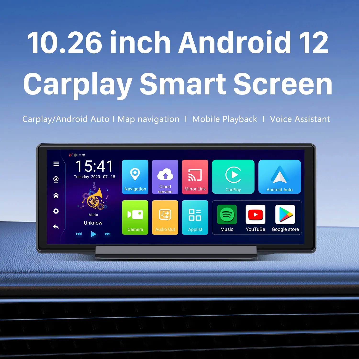 Cutting-edge MP5 Carplay 10.26 inch 8 Core IPS HD Screen Wireless Carplay Android 13 Auto 5G WIFi GPS OTA Upgrade