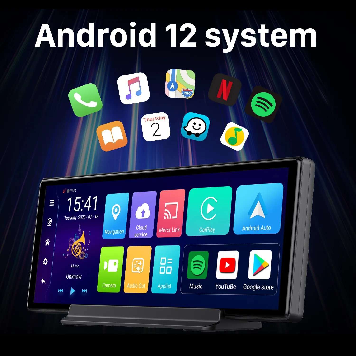 Cutting-edge MP5 Carplay 10.26 inch 8 Core IPS HD Screen Wireless Carplay Android 13 Auto 5G WIFi GPS OTA Upgrade