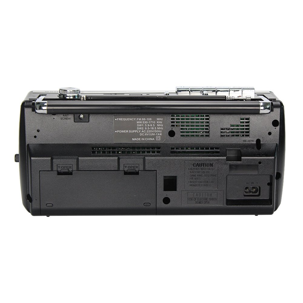 Vintage Portable Player Cassette Tape And FM Radio Speaker BT Recorder Antique Portable Radio Tape Player