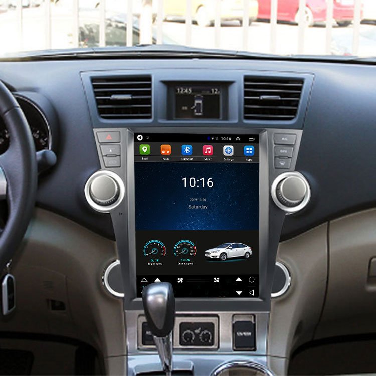 For Toyota Highlander 2009-2013 Tesla Android Car Portable Dvd Player Touch Screen GPS Radio Stereo Car Dvd Player