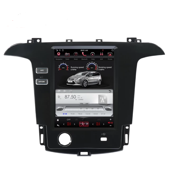 PX6 4+64GB For Ford S-Max Galaxy 2007-2015 Android Video Radio Car Multimedia Player Stereo head unit Tesla Style GPS Navigation