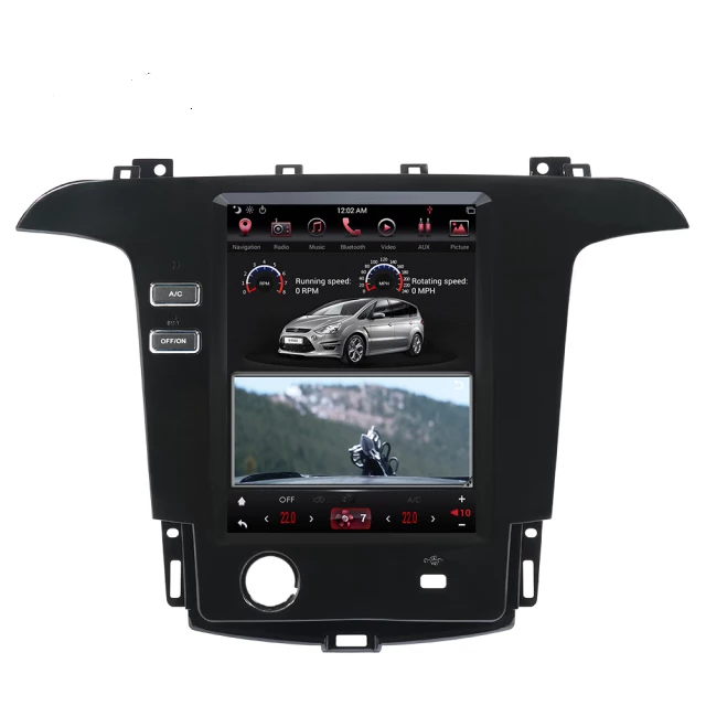 PX6 4+64GB For Ford S-Max Galaxy 2007-2015 Android Video Radio Car Multimedia Player Stereo head unit Tesla Style GPS Navigation
