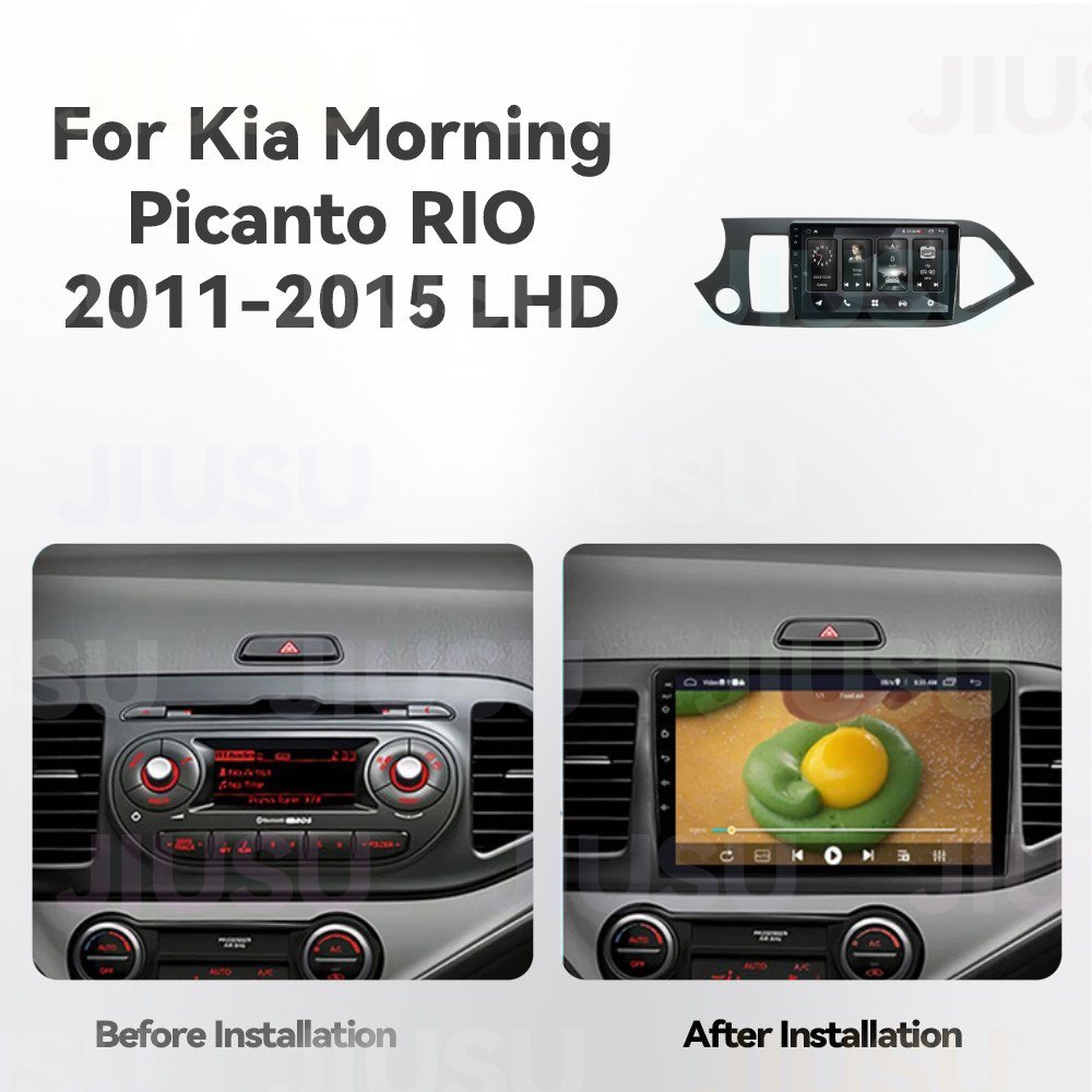 Android12 Car Radio GPS DVD Player Stereo Multimedia Audio System for Kia Morning Picanto RIO 2011-2015 LHD with Carplay DSP DAB
