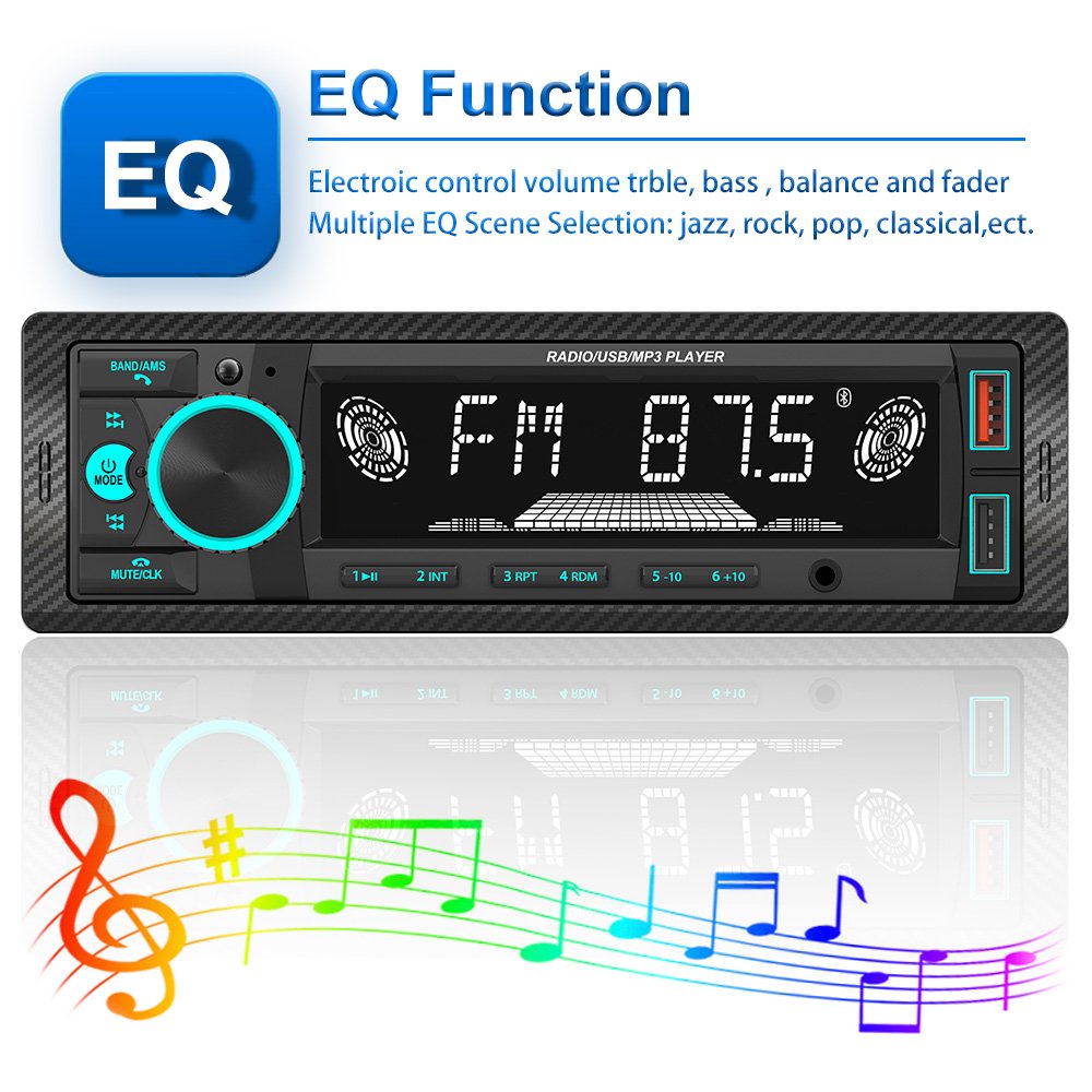 Hot Selling Car MP3 Player Double USB FM Stereo Radio Single Din Fixed Panel Car Player