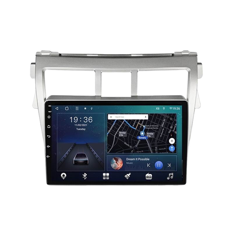 Big Screen 9'' Android Car Stereo for Toyota VIOS Yaris 2007-2012 DVD Radio Audio Player monitor GPS Navigation System Carplay