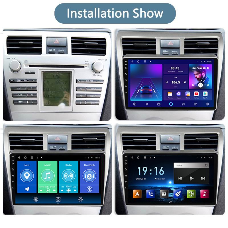 Big Screen 9'' Android Car Stereo for Toyota VIOS Yaris 2007-2012 DVD Radio Audio Player monitor GPS Navigation System Carplay