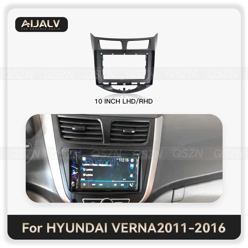 Manufacturer Plastic Auto Android fascia frame for For Hyundai Verna 2011-2016 10 inch universal dashboard stereo panel