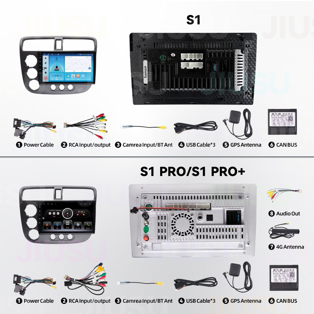 Android 12 Car DvD Player 9 inch Multimedia System Car Radio for Honda Civic 2001-2005 Car Stereo Touch Screen Carplay DSP GPS