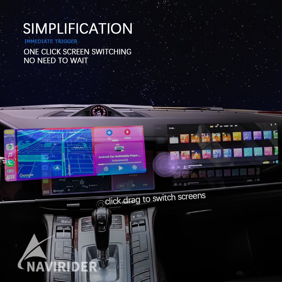 Multimedia Android Interactive dual Screen Car Audio For Porsche Panamera HD Auto AppleCarplay GPS Navigation Video Player Radio